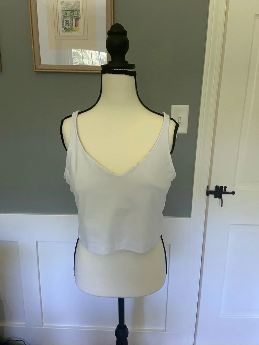 lululemon athletica White V-Neck Cropped Camisole